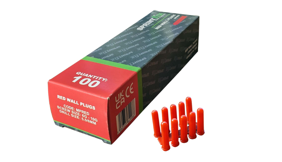 MPRED - Deligo - Red Wall Plug pack of 100