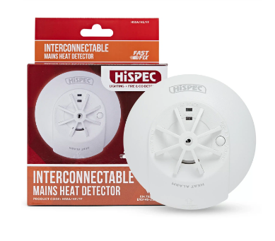 HSSA/HE/FF - Hispec Heat Alarm Mains White
