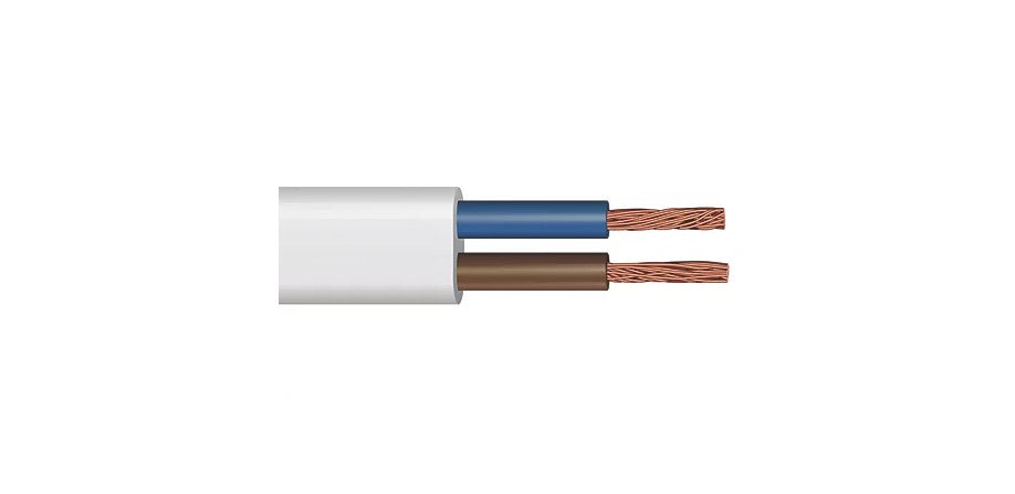 2192Y3 - PITACS 2 CORE 0.5MM WHITE FLEX per meter